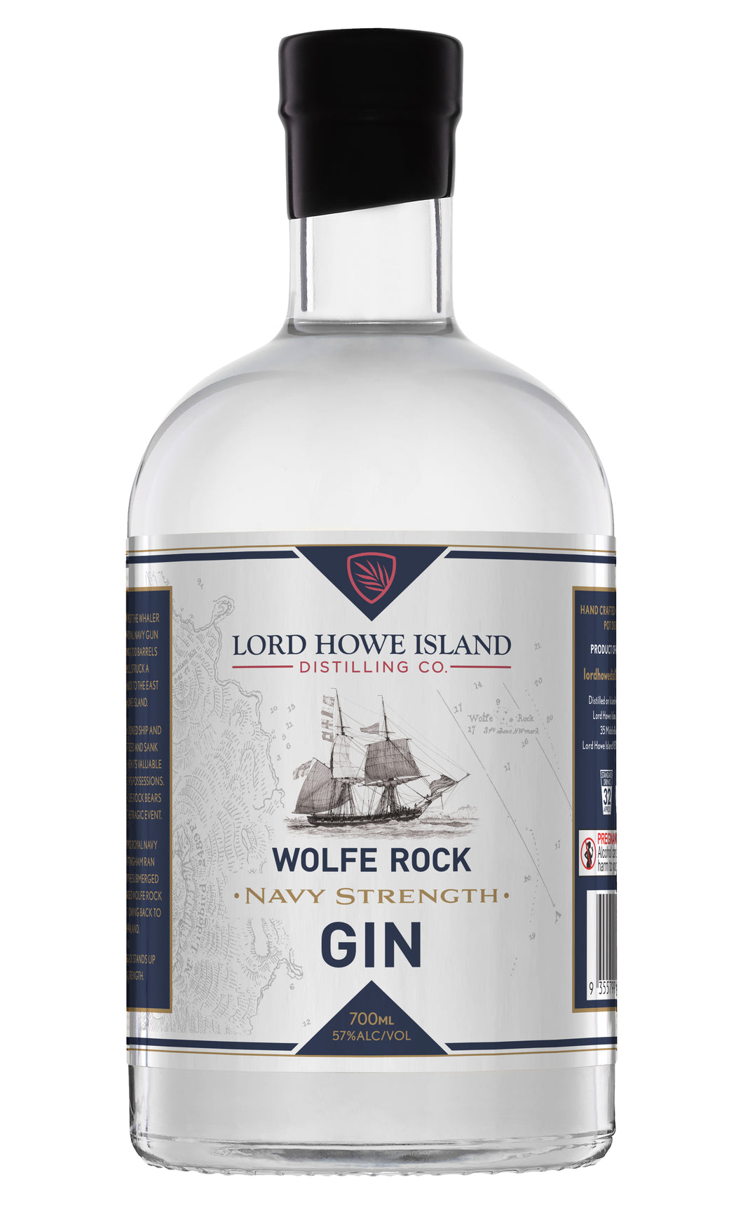 Wolfe Rock Navy Strength Gin 700ml